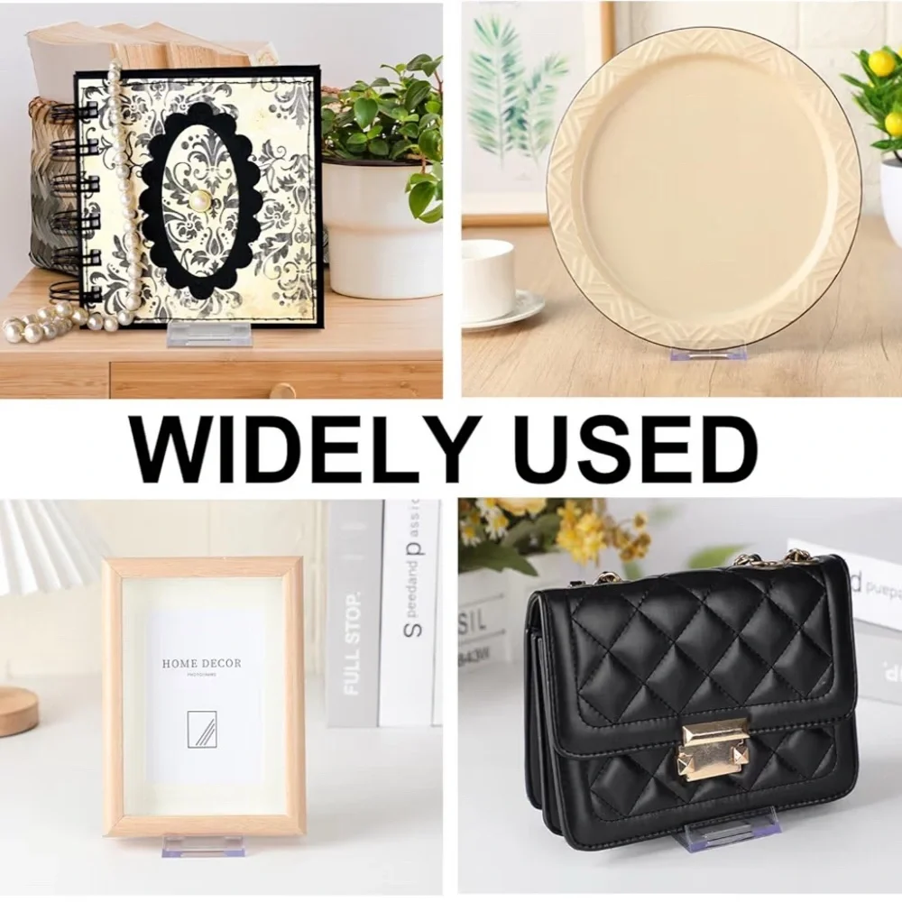 (2) Clear Adjustable Display Stand Duo
